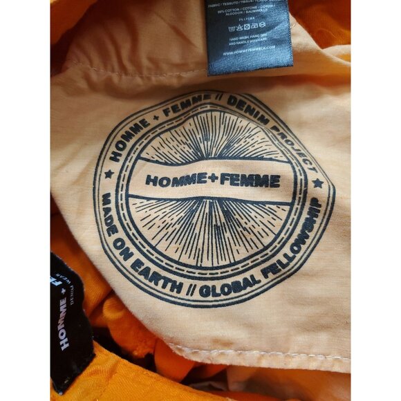 Homme Femme Jeans Size 32 Orange Unisex Couples Modern Stretch Denim Pants - Picture 10 of 13